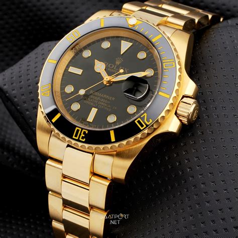 rolex submariner watch gold with black dial fake|rolex submariner 2 tone black.